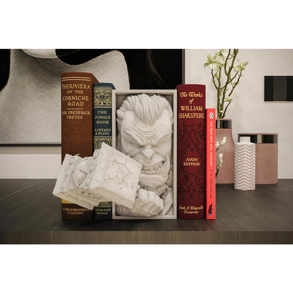 Thrall World of Warcraft Inspired Book Nook - Orc Warchief Bookshelf Insert